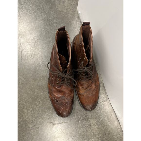 Aston Grey Classic Brown‎ Leather Men's Boots size 9 - Picture 2 of 4
